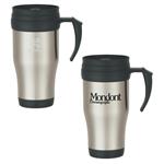 DH5841 16 Oz. Stainless Steel Travel Mug With Slide Action Lid And Custom Imprint